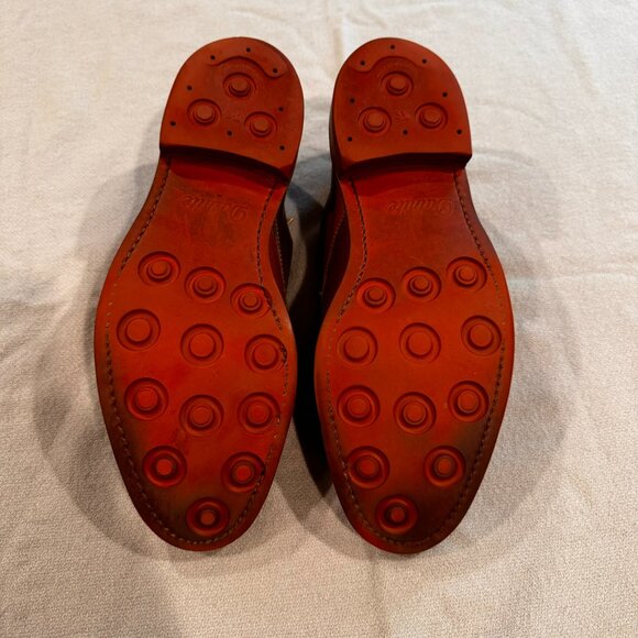 Allen Edmonds 9.5-D Oak Street Tan Cap Toe Oxford Chromexcel Leather - Picture 4 of 6